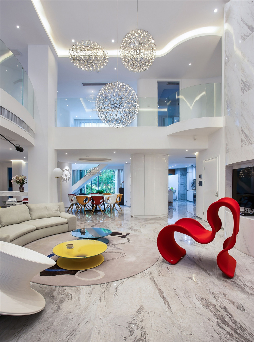 仁恒河濱城復式戶型裝修現(xiàn)代風格設計案例展示