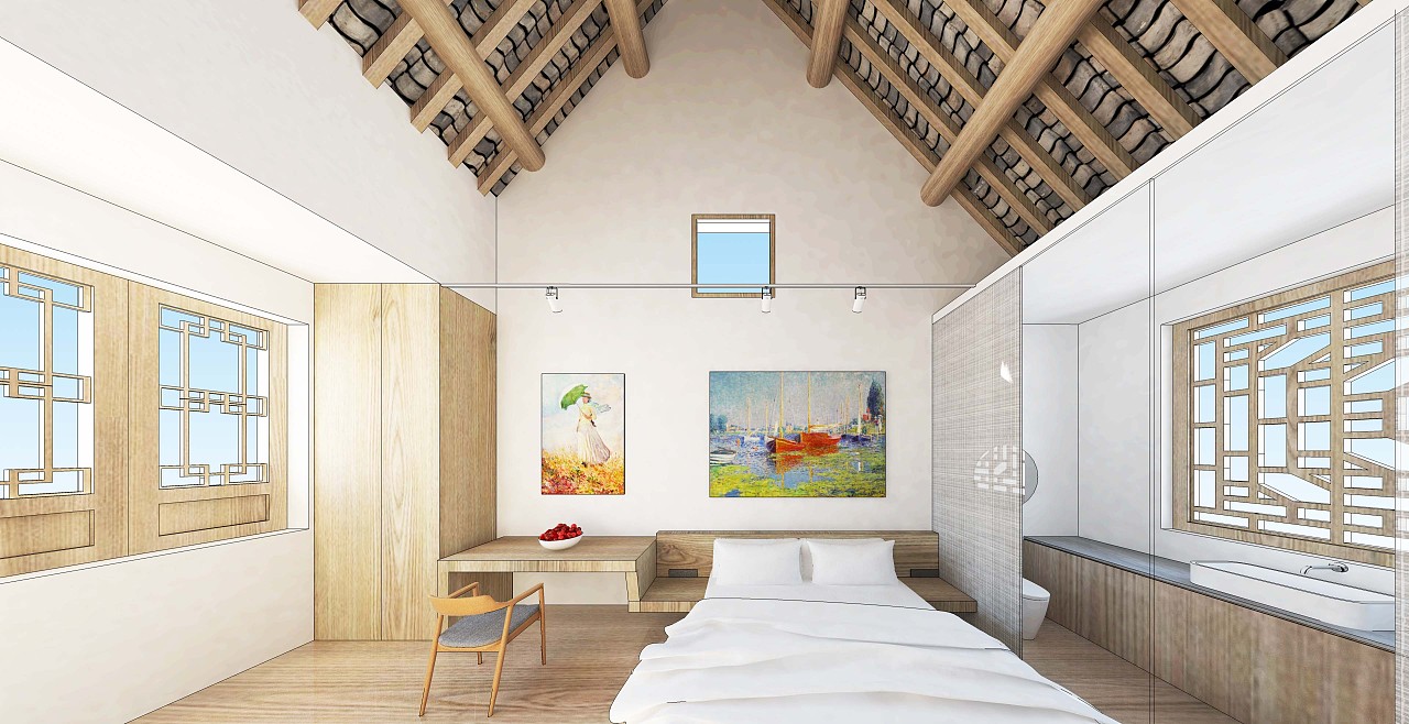 河南?？h古建筑民宿室內設計